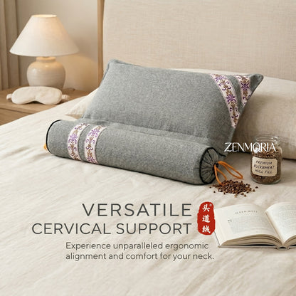 Detachable 2-in-1 Buckwheat Pillow, Support & Adjustable Comfort for Better Sleep for Sofas, Beds and Everyday Home Comfort