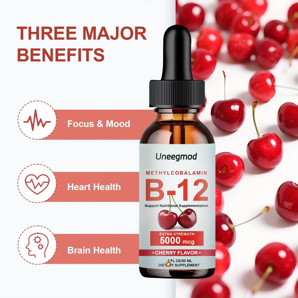 Sublingual Vitamin B12 Liquid Drops 5000mcg Methylcobalamin for Bath Time, Home Spa and Personal Care
