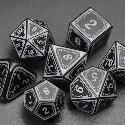 RGB LED DND Dice Set Rechargeable 7pcs, Illuminated Polyhedral Dice with Type-C Charging Case for D&D RPG Tabletop Games