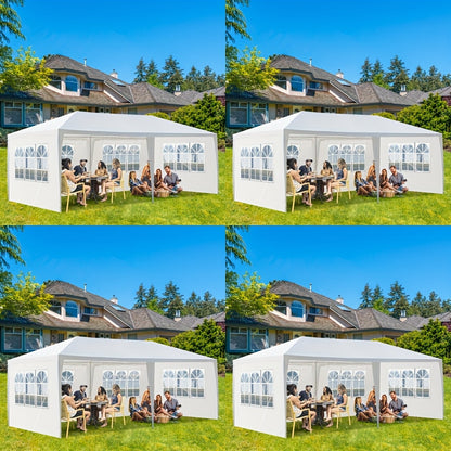 Party Tent White Waterproof 4 Sidewalls | Wedding Backyard Event Patio