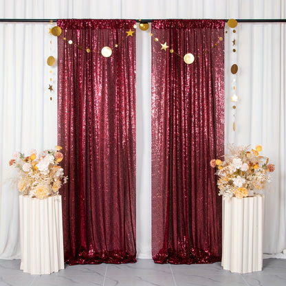 Sequin Backdrop Curtain for Party Wedding – 4x8ft Shimmering Glitter Curtain for Birthday Photo Booth Stage Decoration, Easy Hang