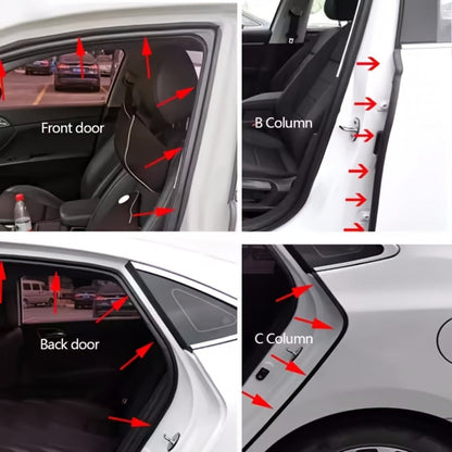 Car Door Seal Strip – 16.73ft Universal Self-Adhesive Rubber Weatherstrip for Noise Reduction & Sound Insulation, Fits Cars, Trucks