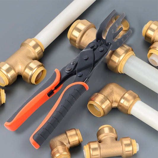 Push to Connect Pipe Disconnect Tool – Quick Release Disassembly Pliers for PEX PVC Copper Fittings 1/2” 3/4” 1” Carbon Steel Ergonomic