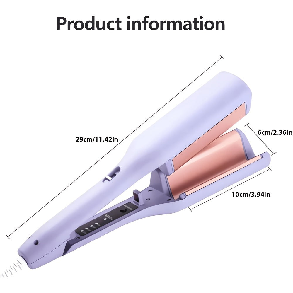32mm Wave Curling Iron - Women's Hair Curler for Deep Curls & Instant Beach Waves, Professional Salon Styling Tool for All Hair Types
