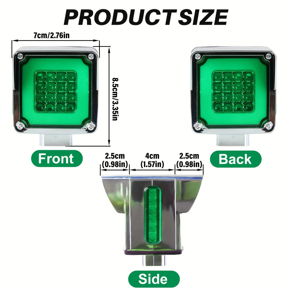 LED Side Marker Lights Square Truck Cab Clearance Lights 12V Waterproof Turn Signal Indicator Side Lights for Cars Trucks Trailers