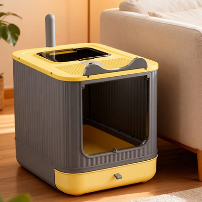 Enclosed Cat Litter Box with Odor Control – Extra Large Covered Design, High Privacy, Easy Clean Modern Cat Toilet for Multiple Cats |