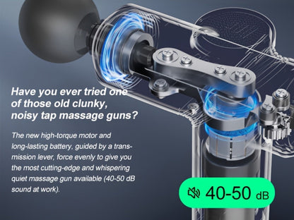 Portable Percussion Massage Gun – Ultra-Quiet Motor, 4 Massage Heads & 6 Adjustable Speeds | Handheld Deep Tissue Massager for Muscle