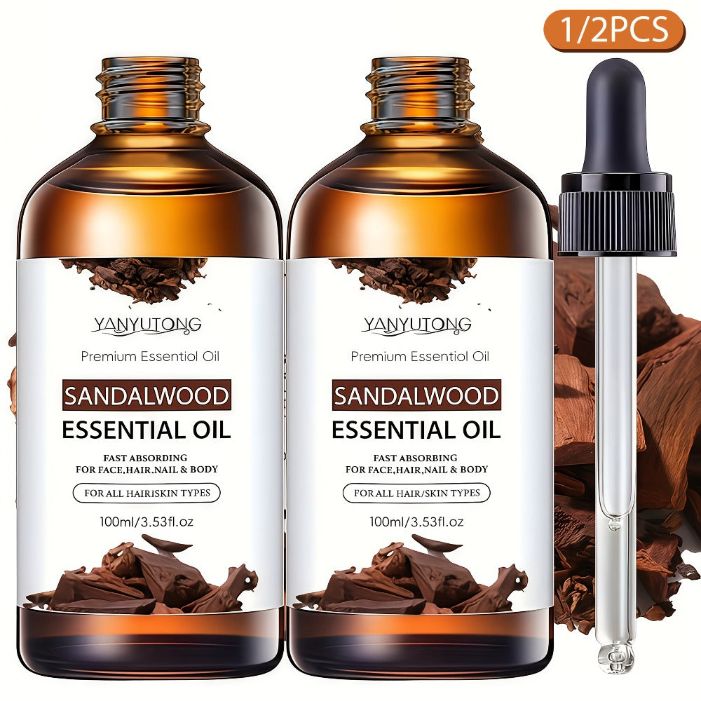 Essential Oil Sandalwood 30ml, 100ml or Twin Pack with Warm Woody Scent for Diffuser and Shower