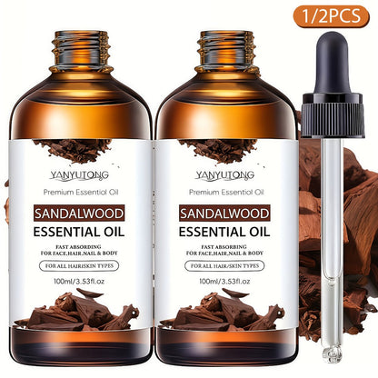 Essential Oil Sandalwood 30ml, 100ml or Twin Pack with Warm Woody Scent for Diffuser and Shower