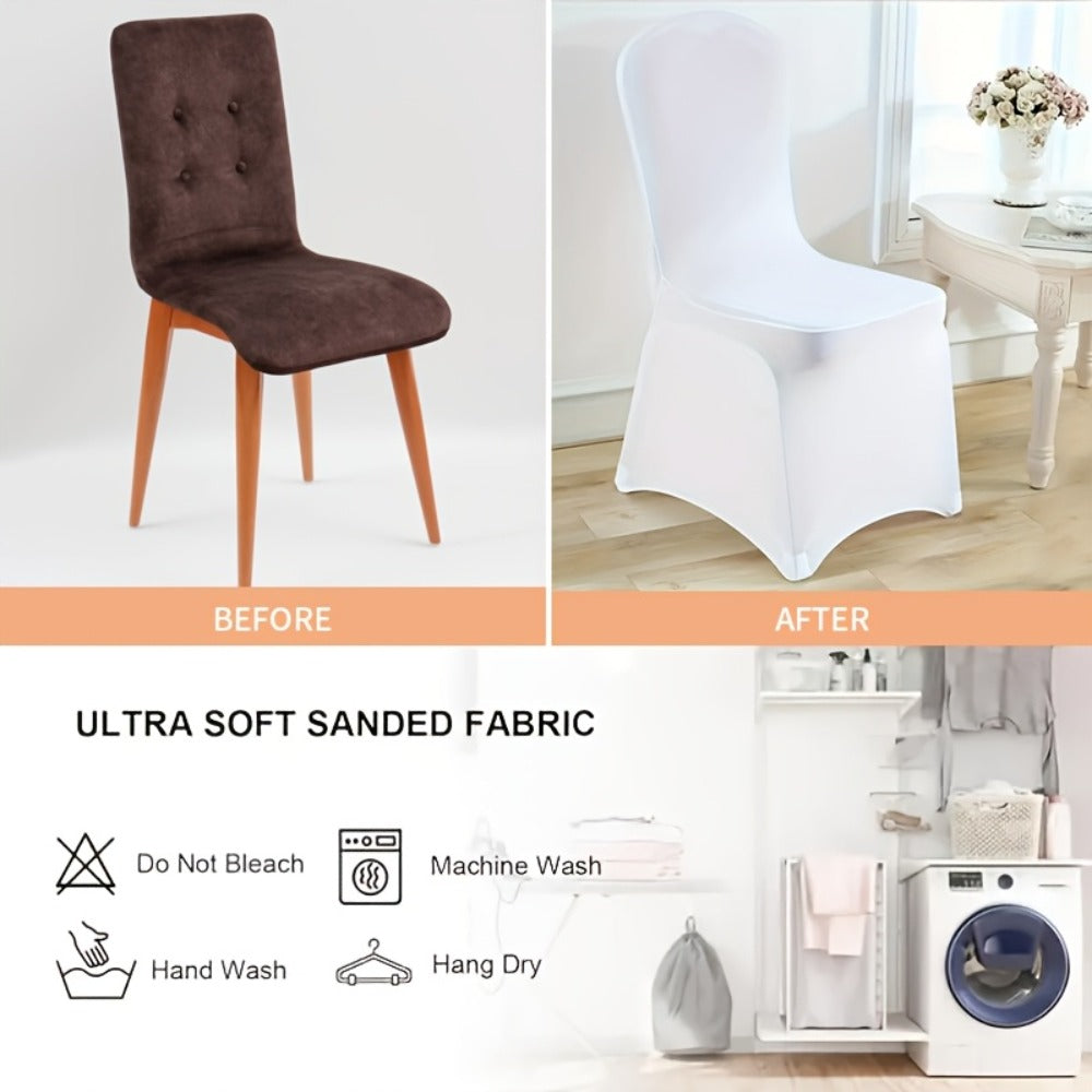 Spandex Chair Covers Bulk, Elastic Stretch Universal Fit Banquet Chair Protectors, Wedding Chair Covers for Weddings