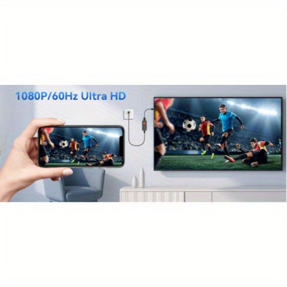 AirPlay Miracast Screen Mirroring Dongle 1080P - Wireless HDMI Display Adapter for iPhone Android Mac Windows PC to TV Projector