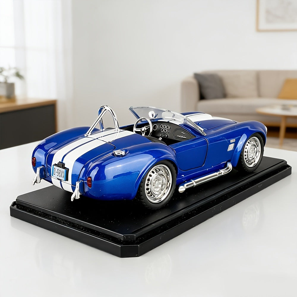 Shelby Cobra 1:22 Scale Zinc Alloy Diecast Model Car, Collector-Grade Exhibition-Quality Replica with Openable Doors