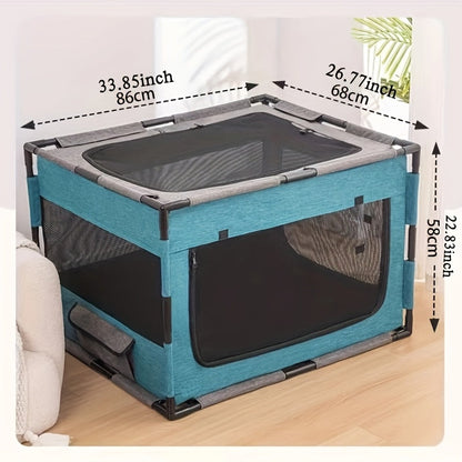Plastic Pet Whelping Box & Indoor Playpen for Cats, Dogs, Kittens & Puppies, Assembleable, Ventilated