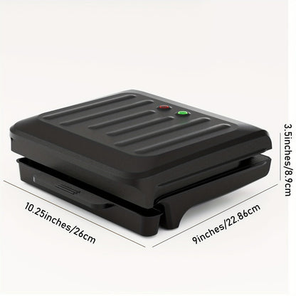 Electric Sausage Grill and Sandwich Maker with Nonstick Plate and Cord Storage Compact for Grilling, Camping and Outdoor Meals
