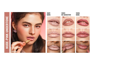Oulac Nude Satin Lipstick Set 12g Each – Lightweight Moisturizing Full Coverage Cream-to-Satin Formula, Skin-Flattering Nude Lip Color