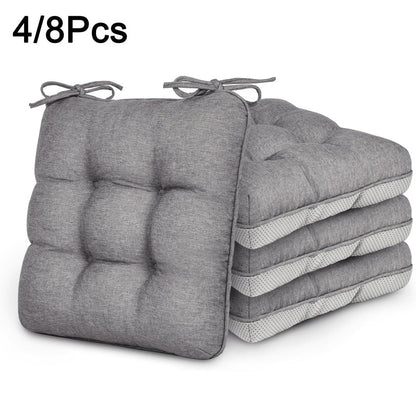 Memory Foam Chair Cushions 4/8 Pack, Non-Slip Seat Pads for Dining Chairs, Kitchen, Office & Patio – Indoor Outdoor Chair Pads M/L Size