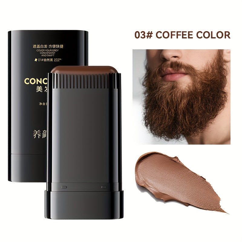 Instant Gray Root Concealer Hair Color Stick – Waterproof Sweatproof Non-Clumping Long-Lasting Formula with Built-in Comb Applicator