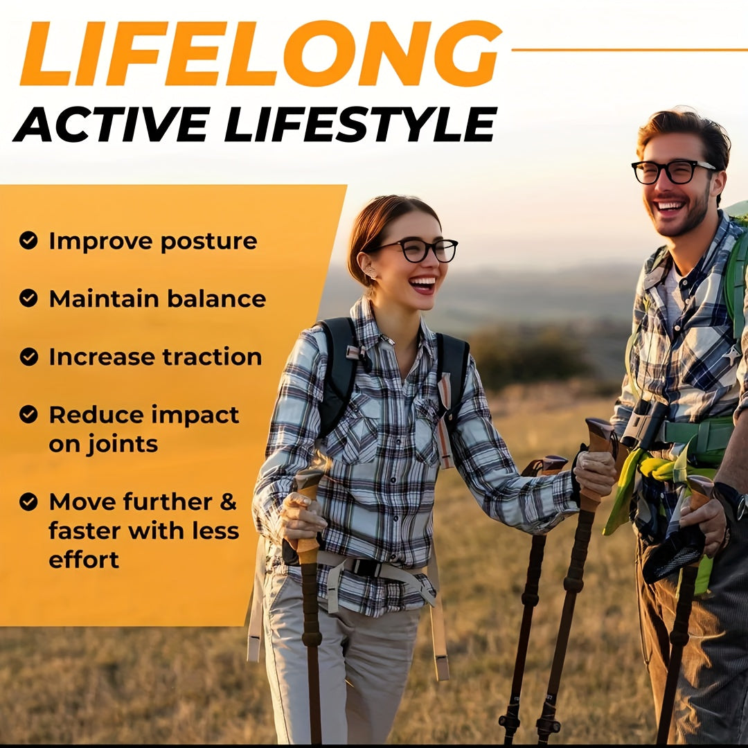 Lightweight Aluminum Trekking Poles 2pcs Telescopic Hiking Sticks Ultra Light Alloy Adjustable Walking Poles for Men Women Outdoor Hiking