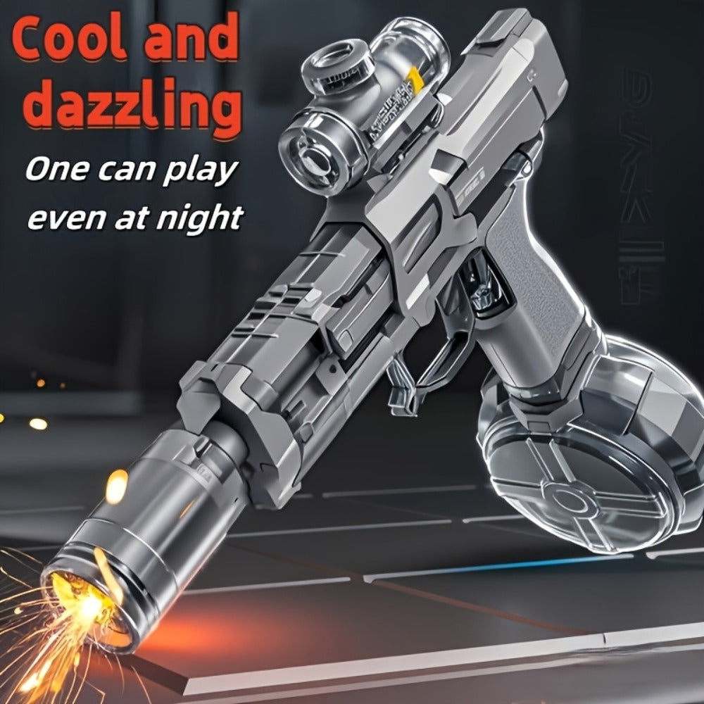 Two-Piece Electric Water Blaster Set with Lighted Sights, Rechargeable Batteries and Three Pairings