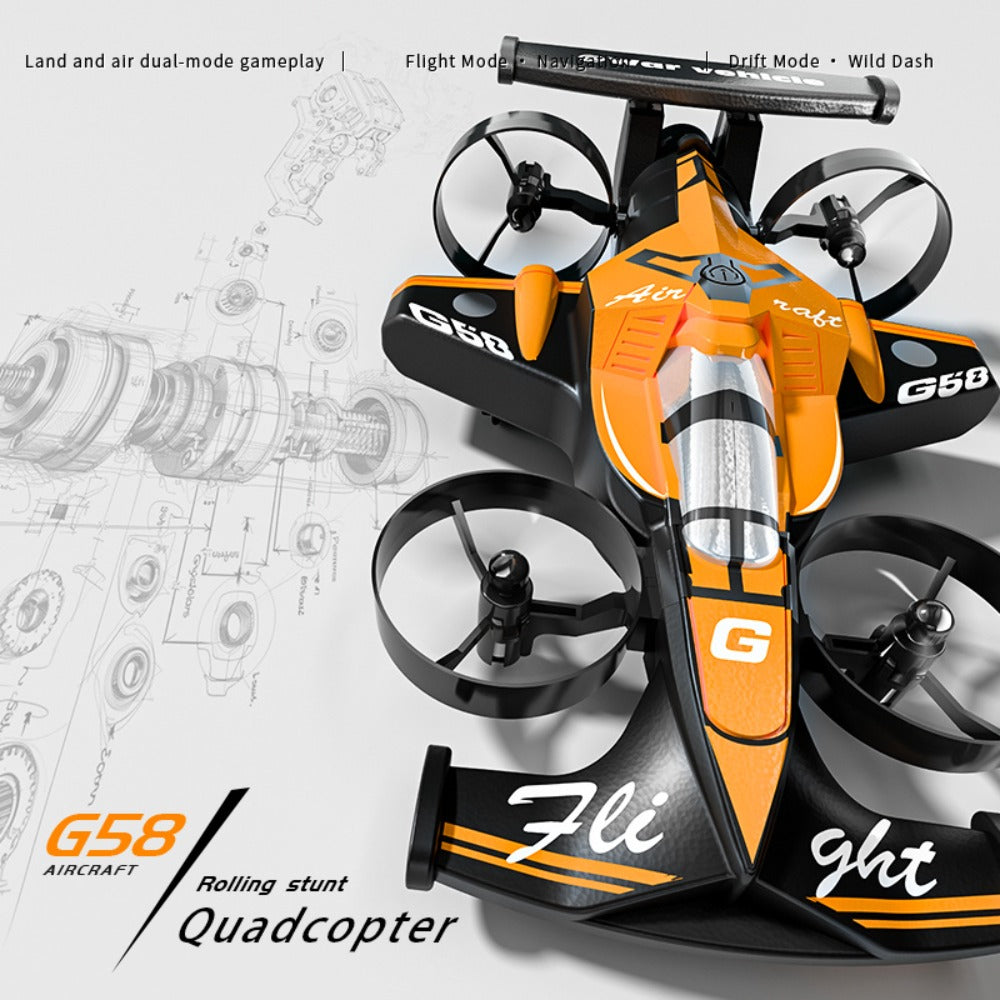 2-in-1 Mini RC Car and Drone Combo Dual Mode Switch One-Touch Takeoff Stable with the Listed Color, Size or Set Options for Everyday Use
