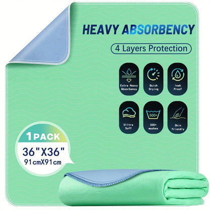 Reusable Underpads 36x36 Inch Extra Heavy Absorbency Bed Pads for Adults Kids and Elderly for Entryways, Bedrooms and Living Spaces