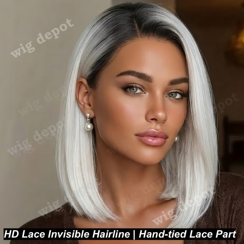 Synthetic Wig 4x1 U-Part Lace Front Bob, 14-Inch Middle Part with Six Color Choices for Cosplay