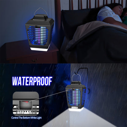 IPX4 Bug Zapper Plug-In, Electric Flying Insect Trap with LED Light & ABS Housing, Indoor Mosquito Zapper for Home