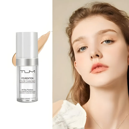 Liquid Foundation and Blush Combo Set for Women – Buildable Coverage Natural Finish Makeup Base, Easy to Apply, Suits All Skin Types