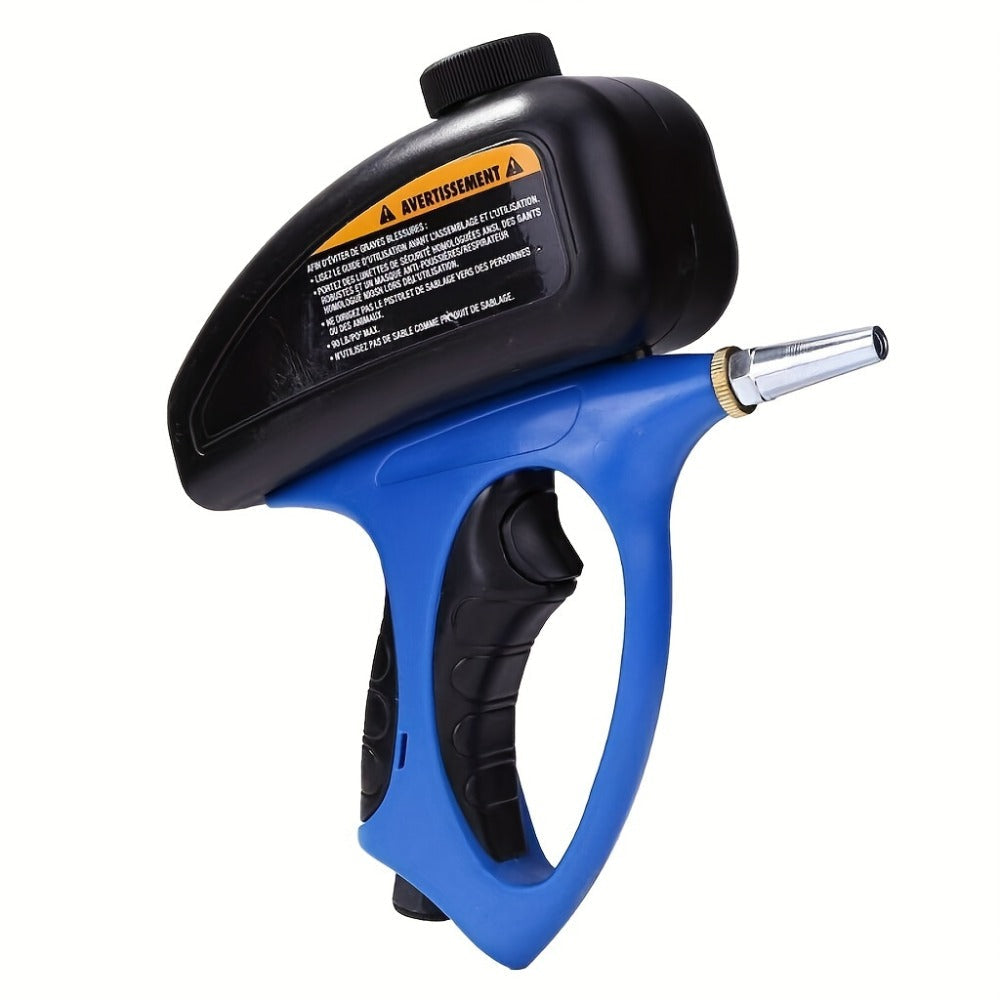Sandblaster Gun for Air Compressor Pneumatic Abrasive Blasting, 90 PSI Max, 500ml Tank, Small Nozzle