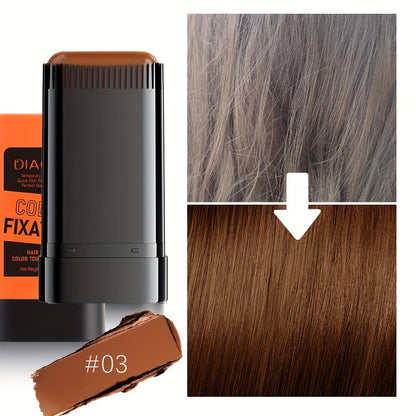 Portable Gray Root Cover Stick 2pcs, Disposable Hair Root Touch-Up with Plant-Based Squalane, Instant Gray Coverage