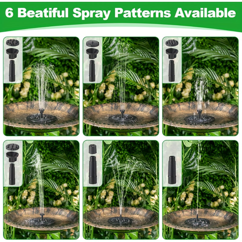 Solar Fountain Pump for Garden, Patio and Yard Use, with the Listed Configuration, for Everyday Use and Organized Storage