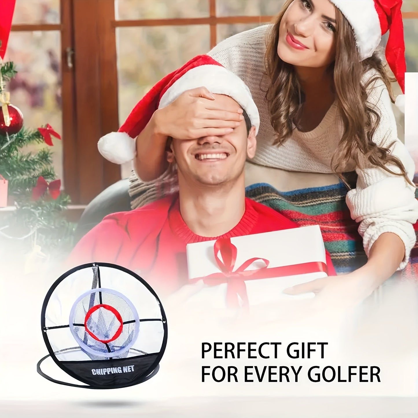 Portable Folding Golf Ball Pick Up Net – Golf Training Target Retrieval Net with Fixing Tool for Indoor & Outdoor Swing Practice