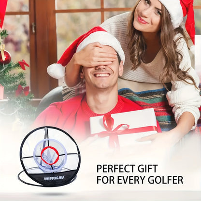 Portable Folding Golf Ball Pick Up Net – Golf Training Target Retrieval Net with Fixing Tool for Indoor & Outdoor Swing Practice