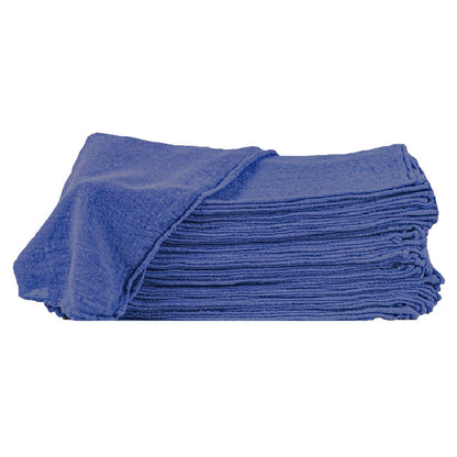 Cotton Shop Rags 12x14 Inch Absorbent Lint-Free Cleaning Towels Multipurpose Shop Towels for Automobile Garage Industry Home Red White Navy