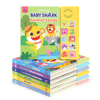 Baby Shark Sound Book for Toddlers, Pinkfong 10-Button Interactive Animal Songs Sing-Along Nursery Rhymes Learning Book Kids Ages 1-3