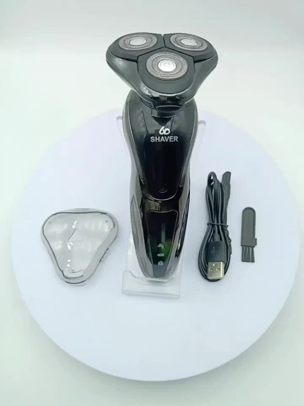 Electric Shaver for Men 3-in-1 Cordless Rechargeable 360° Floating Rotary – Beard Trimmer, Nose Hair Trimmer & Face Shaver with LED Display