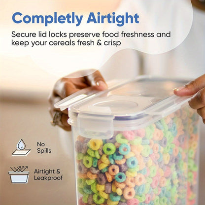 Pantry Jar Food Storage Organizer Eight-Piece Set with 84.54oz or 1.06-Gallon Canisters for Kitchen and Pantry Organization
