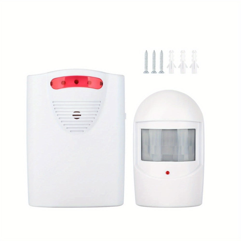 Wireless Driveway Alarm Motion Sensor, Infrared PIR Security Alert System 328ft Range 110dB Chime