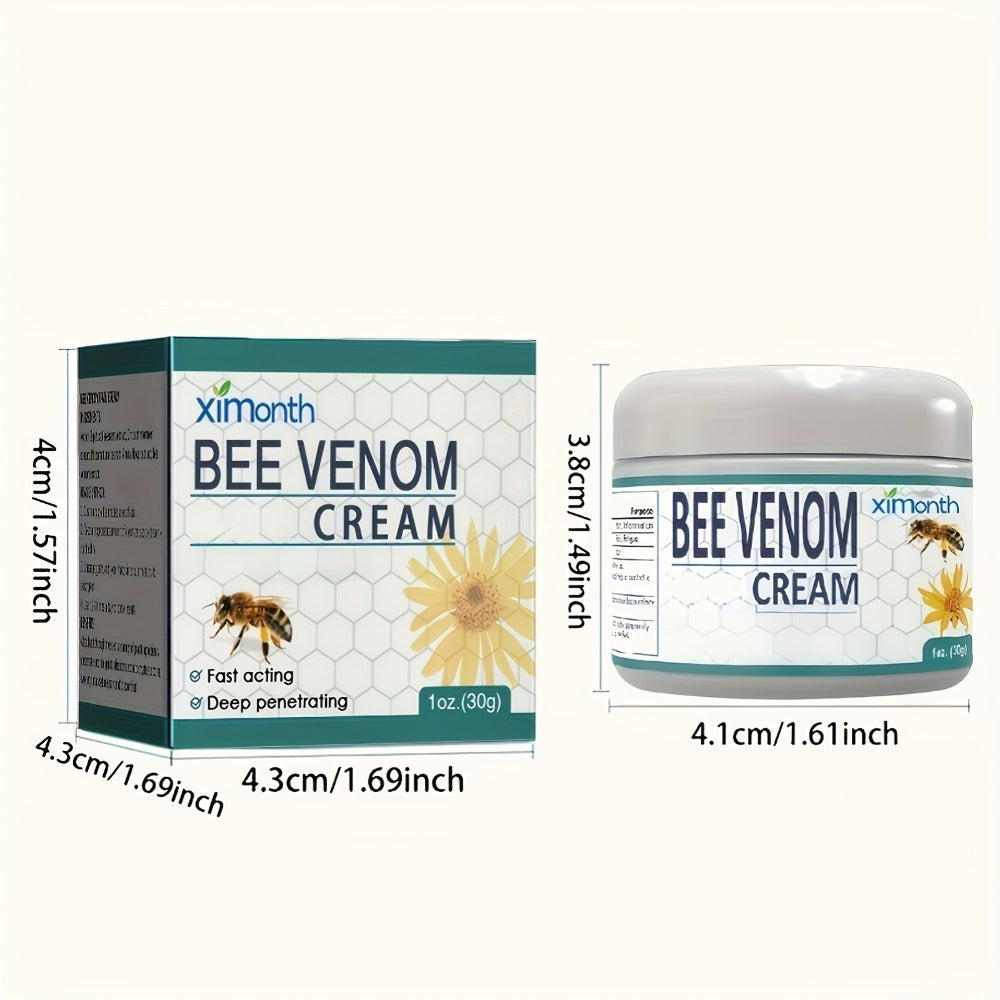 Bee Venom Joint & Muscle Cream for Hands Feet Knees Lumbar Support – Hydrating Glycerin Paraffin Wax Fragrance-Free Soothing Relief Cream