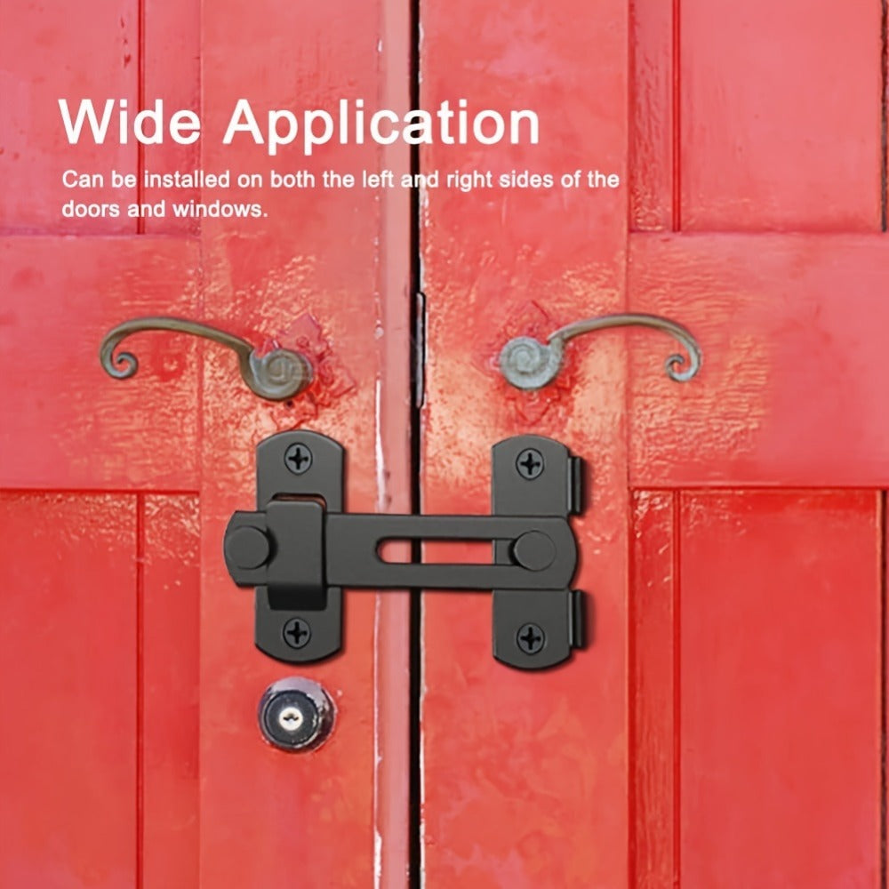 Stainless Steel Door Bolt Lock 180° Flip Latch for Entryways, Bedrooms and Living Spaces, with the Listed Configuration