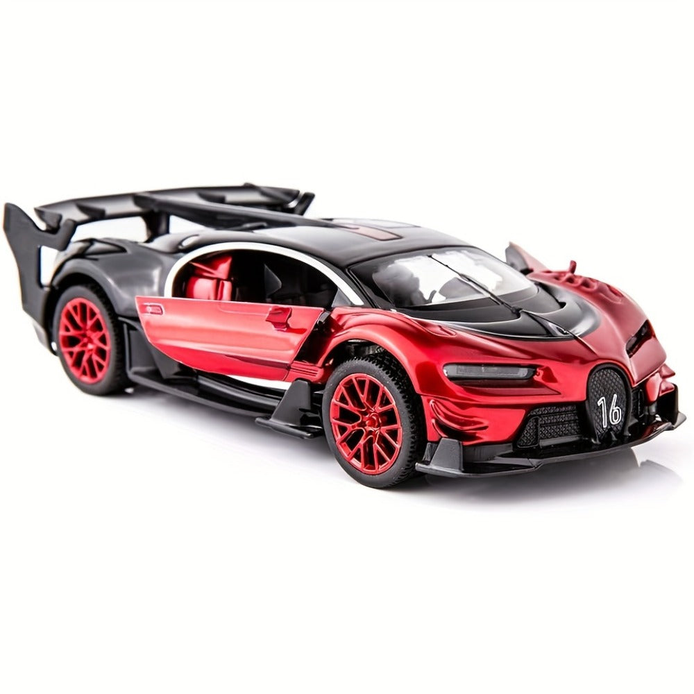 1:32 Vision GT Supercar Die-Cast Pull-Back Toy Car with Lights & Sounds, Zinc Alloy Model Car for Kids & Collectors