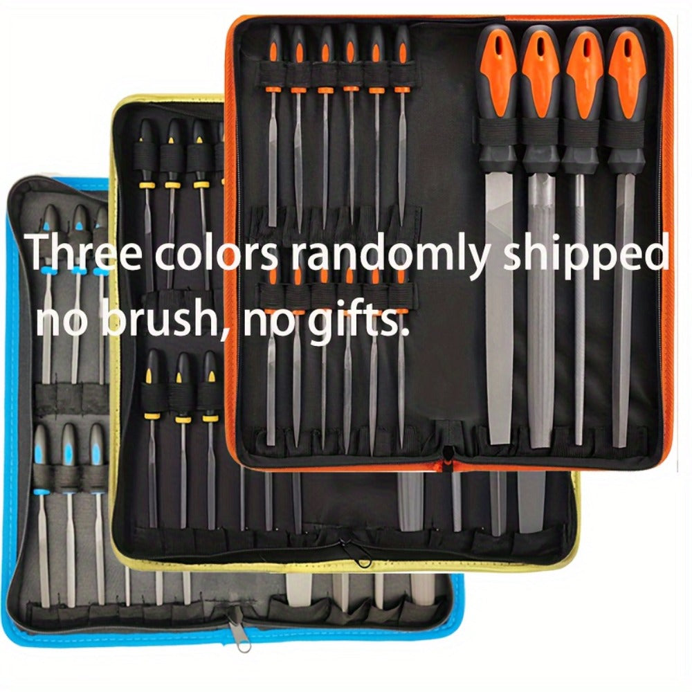 Rasp File Set Premium T12 Forged Alloy Steel – 14/16/17pcs Wood Rasp Set with Flat, Triangular, Semi-Circular & Round Rasps