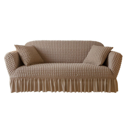 Sofa Cover Seersucker Stretch Slipcover with Elastic Band Closure for 1 to 4-Seater Sofas in Eight Colors