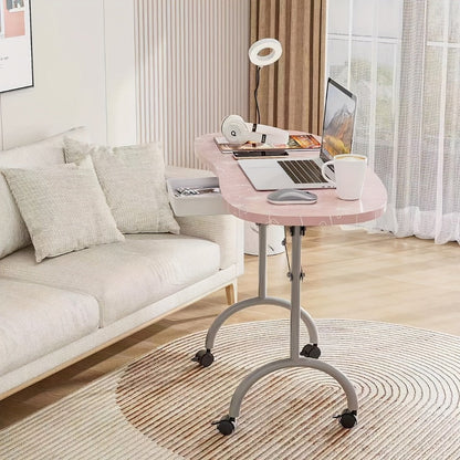 Foldable Nail Table with LED Lamp Drawer Lockable Wheels Wrist Cushion & Carrying Bag, Portable Manicure