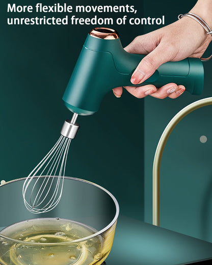 Cordless Electric Egg Beater & Cream Whipper - Handheld Stand-Up Portable Mixer for Cake Baking, Ice Cream & Whipping