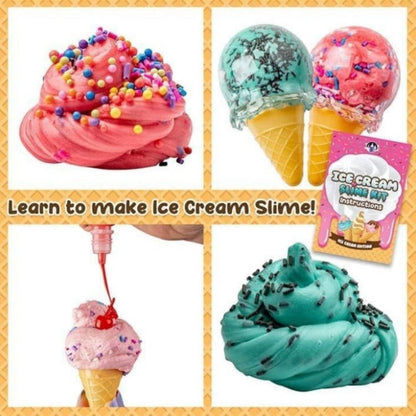 Novelty Slime Toy Ice Cream & Lollipop Set for Kids, Cute Food Shaped Squishy Slime, Fun Party Favors for Christmas Halloween Easter