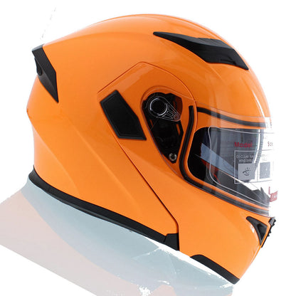 Motorcycle Helmet Modular Flip-Up Full-Face Shell with Dual Visors, S-XL Sizes and Arrow, Storm or Glossy Styles