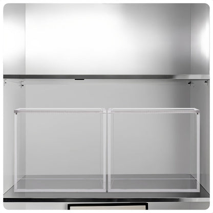Acrylic Booster Box Display Case with Magnetic Lid, Thick 5mm Clear Storage for Pokemon TCG Card Collectors