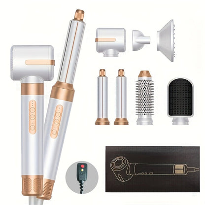 7-in-1 Hot Air Brush Hair Styling Tool with 110, 000 RPM Motor, Diffuser and Attachment Set
