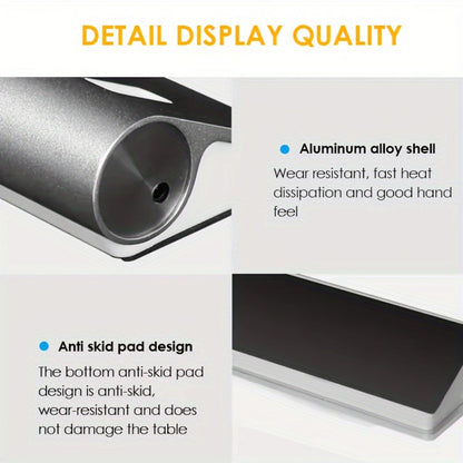 Silvery Seven-Port USB 3.0 Hub with USB-A Host Cable and Aluminum-Alloy Housing for Laptop Accessories